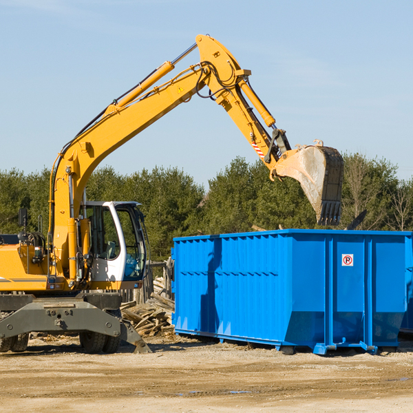 what are the rental fees for a residential dumpster in Thompsonville